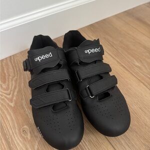 Speed Black Cycling Shoes with Straps Peloton
